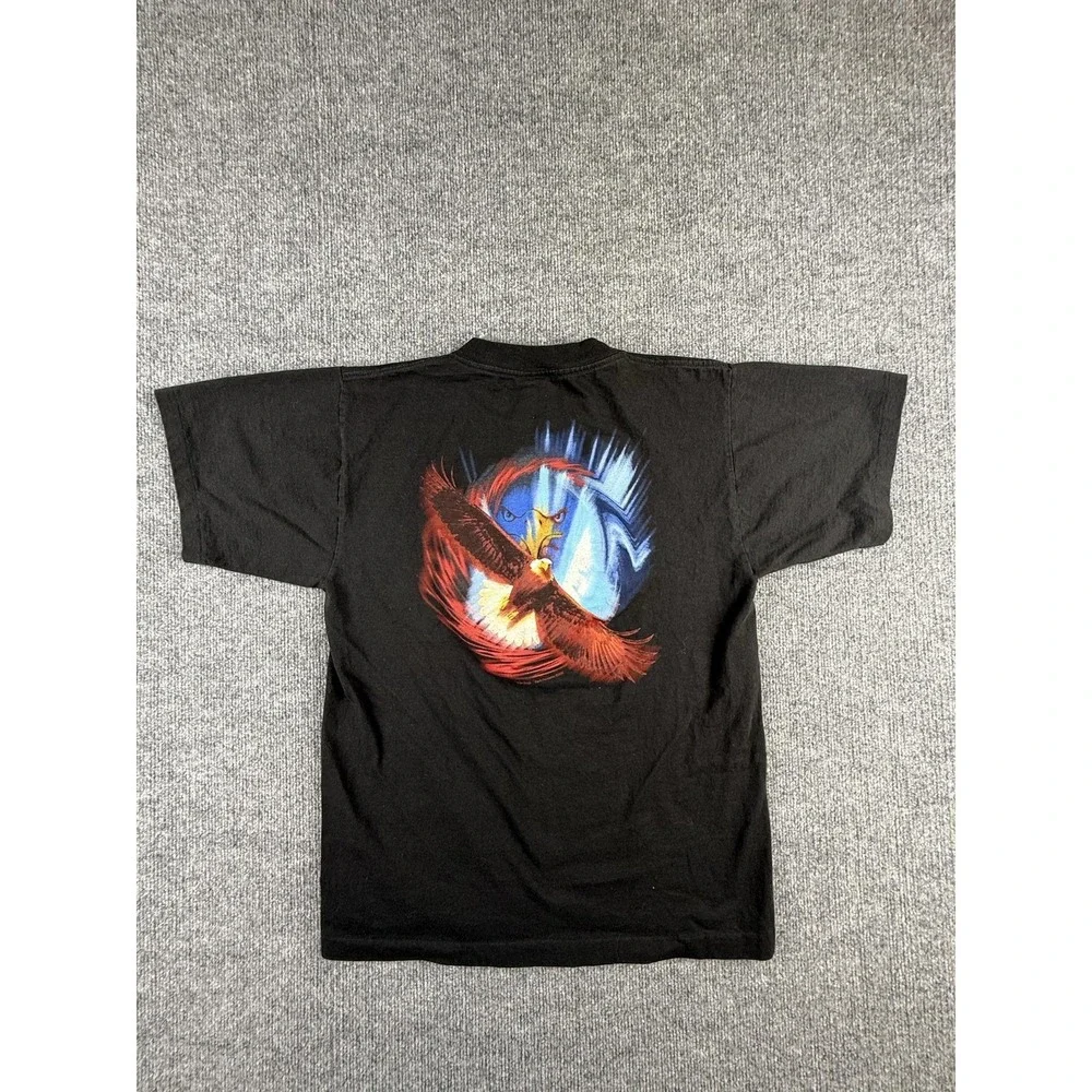 Vintage‎ Alore Shirt Mens Medium Black Born To Be Wild Eagle Graphic USA Tee